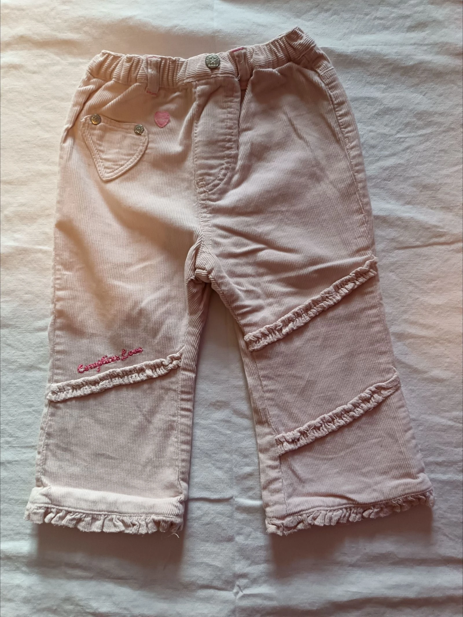 Calça de veludo cotelê rosa Complices Baby – photo 9